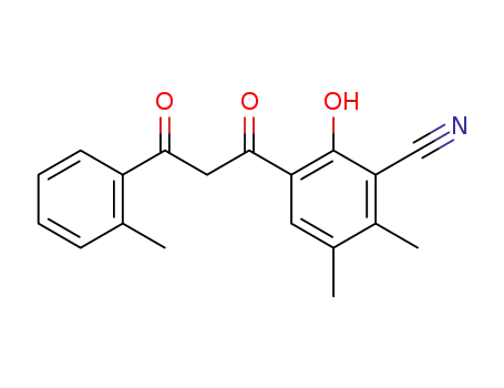 2-Hydroxy-5,6-dimethyl-3-(3-oxo-3-o-tolyl-propionyl)-benzonitrile