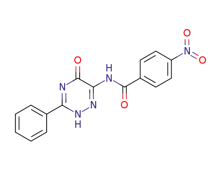 Molecular Structure of 112372-02-8 (Benzamide, N-(2,5-dihydro-5-oxo-3-phenyl-1,2,4-triazin-6-yl)-4-nitro-)