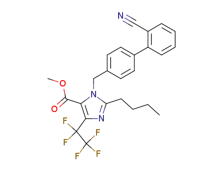 methyl 2-butyl-4-pentafluoroethyl-1-<4-(2-cyanophenyl)phenyl>methylimidazole-5-carboxylate