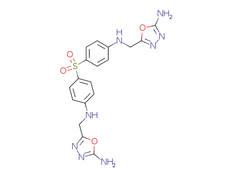Molecular Structure of 116615-33-9 (p,p'-bis(2-amino-1,3,4-oxadiazol-5-ylmethylamino)diphenylsulphone)