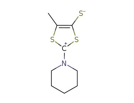 Molecular Structure of 85102-68-7 (5-methyl-2-piperidino-4-sulfido-1,3-dithiol-2-ium)