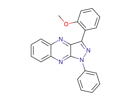 Molecular Structure of 89569-54-0 (1H-Pyrazolo[3,4-b]quinoxaline, 3-(2-methoxyphenyl)-1-phenyl-)