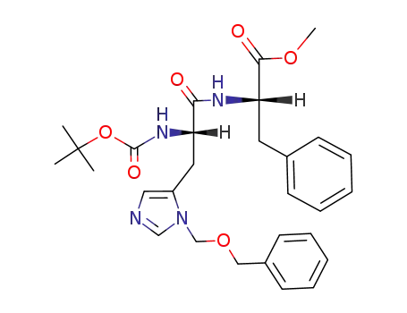 Molecular Structure of 79950-74-6 (N(α)-t-butoxycarbonyl-N(?)-benzyloxymethyl-L-histidyl-L-phenylalanine methyl ester)