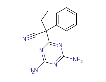 2-(2,4-Diamino-1,3,5-triazin-6-yl)-2-phenylbarbituronitrile
