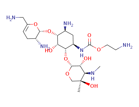 D-Streptamine,O-3-deoxy-4-C-methyl-3- (methylamino)-â-L-arabinopyranosyl-(1f6)- O-[2,6-diamino-2,3,4,6-tetradeoxy-R-Dglycero- hex-4-enopyranosyl-(1f4)]-N1-[(2- aminoethoxy)carbonyl]-2-deoxy-