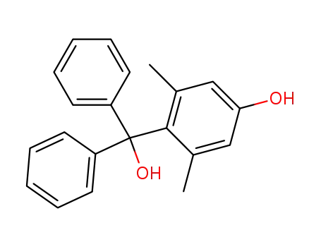 Molecular Structure of 80826-87-5 (diphenyl(4-hydroxy-2,6-dimethylphenyl)methanol)