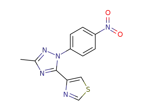 Molecular Structure of 137578-77-9 (1-(4-nitrophenyl)-3-methyl-5-(thiazol-4-yl)-1,2,4-triazole)
