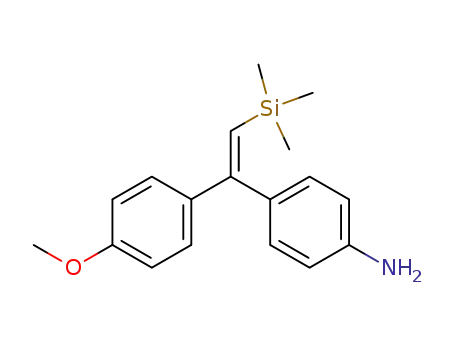 4-[(E)-1-(4-Methoxy-phenyl)-2-trimethylsilanyl-vinyl]-phenylamine