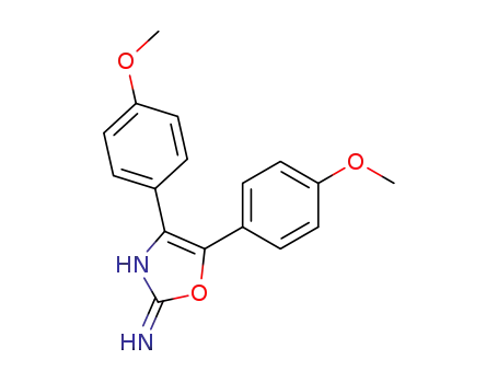 Molecular Structure of 77151-48-5 (4,5-BIS-(4-METHOXY-PHENYL)-OXAZOL-2-YLAMINE)