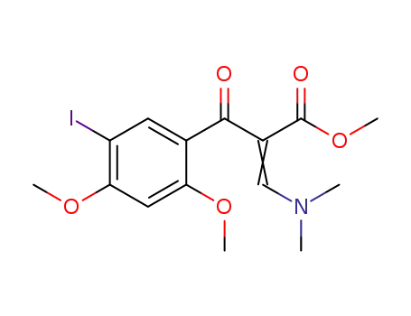 Molecular Structure of 1598387-90-6 (methyl 2-(5-iodo-2,4-dimethoxybenzoyl)-3-(dimethylamino)acrylate)
