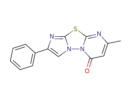 8-Methyl-2-phenyl-imidazo[1',2':4,5][1,3,4]thiadiazolo[3,2-a]pyrimidin-6-one