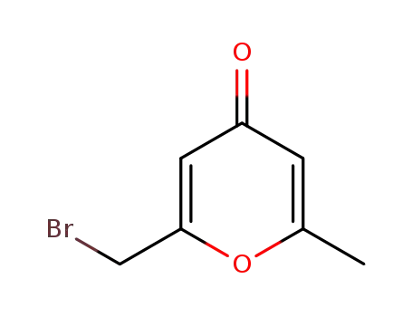 Molecular Structure of 99809-37-7 (2-(bromomethyl)-6-methyl-4H-pyran-4-one)
