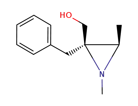Molecular Structure of 141238-85-9 (2-Aziridinemethanol, 1,3-dimethyl-2-(phenylmethyl)-, cis-)