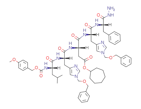 Z(OMe)-Leu-His(Bom)-Asp(OChp)-His(Bom)-Phe-NHNH<sub>2</sub>