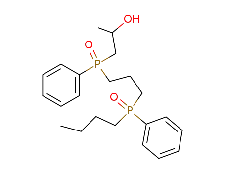Molecular Structure of 91656-75-6 (2-Propanol, 1-[[3-(butylphenylphosphinyl)propyl]phenylphosphinyl]-)