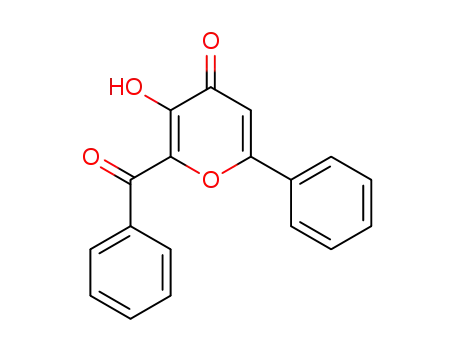 4H-Pyran-4-one, 2-benzoyl-3-hydroxy-6-phenyl-