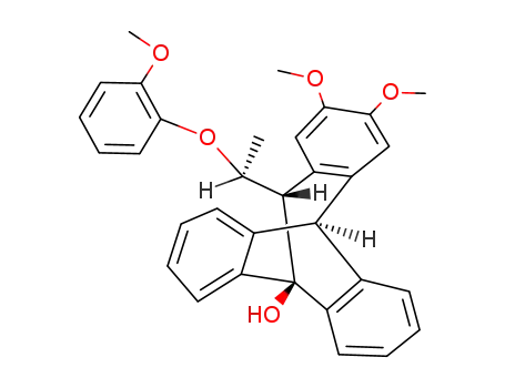 threo-10,11-Dihydro-2,3-dimethoxy-11-<1-(2-methoxyphenoxy)ethyl>-5,10-o-benzeno-5H-dibenzo<a,d>cyclohepten-10-ol
