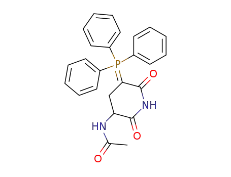 Molecular Structure of 119930-85-7 (Acetamide, N-[2,6-dioxo-5-(triphenylphosphoranylidene)-3-piperidinyl]-)
