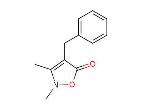 Molecular Structure of 141238-84-8 (5(2H)-Isoxazolone, 2,3-dimethyl-4-(phenylmethyl)-)