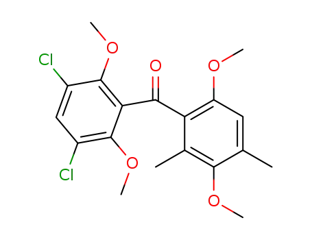 Molecular Structure of 1026582-99-9 (3,5-dichloro-2,3',6,6'-tetramethoxy-2',4'-dimethylbenzophenone)
