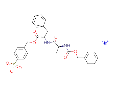 L-Phenylalanine, N-[N-[(phenylmethoxy)carbonyl]-L-alanyl]-,
(4-sulfophenyl)methyl ester, monosodium salt