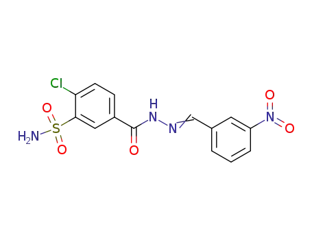 2-Chloro-5-[1-(3-nitro-phenyl)-meth-(E)-ylidene-hydrazinocarbonyl]-benzenesulfonamide