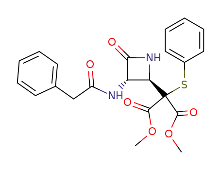 (2R-trans)-<4-oxo-3<(phenylacetyl)amino>-2-azetidinyl>(phenylthio)propanedioic acid dimethyl ester