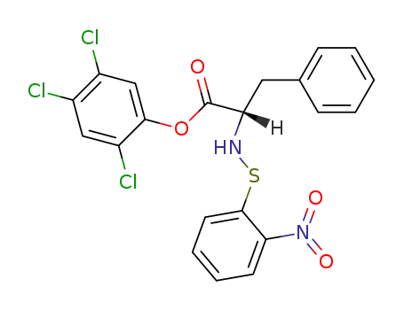 Molecular Structure of 53267-91-7 (L-Phenylalanine, N-[(2-nitrophenyl)thio]-, 2,4,5-trichlorophenyl ester)