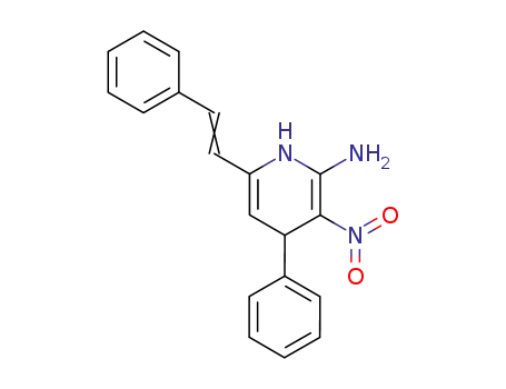 Molecular Structure of 146580-33-8 (2-Amino-1,4-dihydro-3-nitro-4-phenyl-6-styrylpyridin)