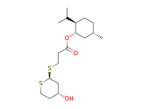 3-((2S,4R)-4-Hydroxy-tetrahydro-thiopyran-2-ylsulfanyl)-propionic acid (1S,2R,5S)-2-isopropyl-5-methyl-cyclohexyl ester
