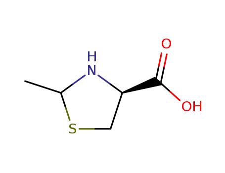 Molecular Structure of 205985-91-7 ((4S,2RS)-2-METHYLTHIAZOLIDINE-4-CARBOXYLIC ACID)