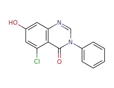 Molecular Structure of 137986-07-3 (4(3H)-Quinazolinone, 5-chloro-7-hydroxy-3-phenyl-)
