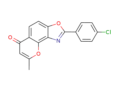Molecular Structure of 36771-42-3 (6H-Pyrano[2,3-e]benzoxazol-6-one, 2-(4-chlorophenyl)-8-methyl-)