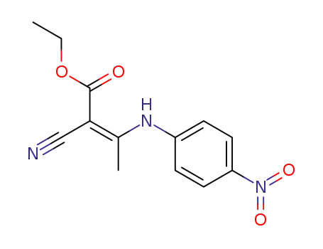 Molecular Structure of 88301-14-8 (2-Butenoic acid, 2-cyano-3-[(4-nitrophenyl)amino]-, ethyl ester, (Z)-)