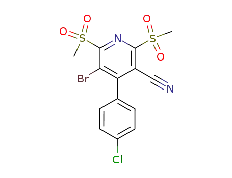 3-Pyridinecarbonitrile,
5-bromo-4-(4-chlorophenyl)-2,6-bis(methylsulfonyl)-