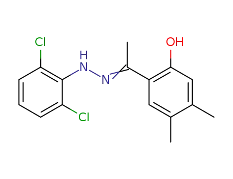 Ethanone, 1-(2-hydroxy-4,5-dimethylphenyl)-,
(2,6-dichlorophenyl)hydrazone