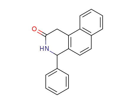 Molecular Structure of 78634-33-0 (Benz[f]isoquinolin-2(1H)-one, 3,4-dihydro-4-phenyl-)