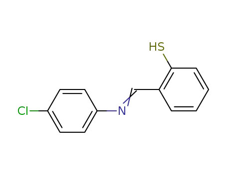Molecular Structure of 28118-42-5 (2-<(4-Chlorphenylimino)methyl>thiophenol)