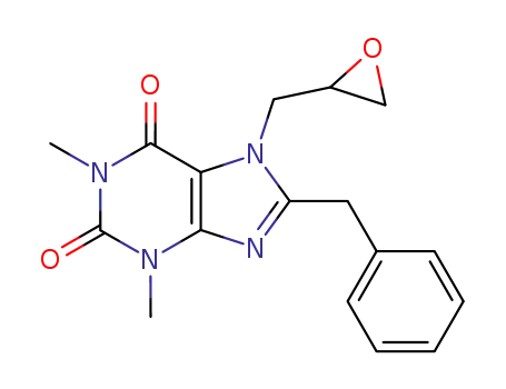 Molecular Structure of 83362-62-3 (7-(2,3-Epoxypropyl)-8-benzyltheophylline)