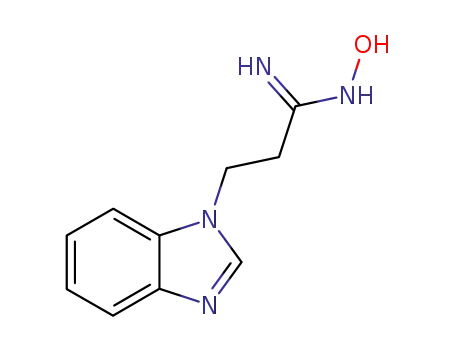 Molecular Structure of 4404-30-2 (1H-Benzimidazole-1-propanimidamide, N-hydroxy-)