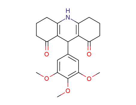 Molecular Structure of 138744-19-1 (9-(3,4,5-trimethoxyphenyl)-3,4,6,7,9,10-hexahydro-1,8(2H,5H)-acridinedione)