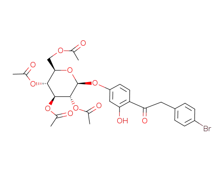 Acetic acid (2S,3R,4S,5R,6R)-4,5-diacetoxy-6-acetoxymethyl-2-{4-[2-(4-bromo-phenyl)-acetyl]-3-hydroxy-phenoxy}-tetrahydro-pyran-3-yl ester