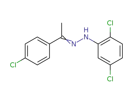 Molecular Structure of 77648-74-9 (Ethanone, 1-(4-chlorophenyl)-, (2,5-dichlorophenyl)hydrazone)