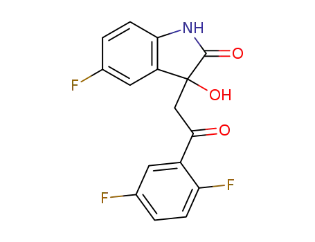 Molecular Structure of 91021-11-3 (2H-Indol-2-one,
3-[2-(2,5-difluorophenyl)-2-oxoethyl]-5-fluoro-1,3-dihydro-3-hydroxy-)