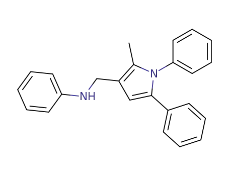 Molecular Structure of 146204-79-7 (N-[(2-methyl-1,5-diphenyl-1H-pyrrol-3-yl)methyl]aniline)