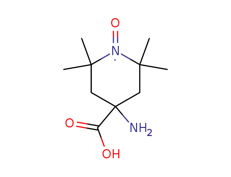 Molecular Structure of 15871-57-5 (2,2,6,6-TETRAMETHYLPIPERIDINE-1-OXYL-4-AMINO-4-CARBOXYLIC ACID)