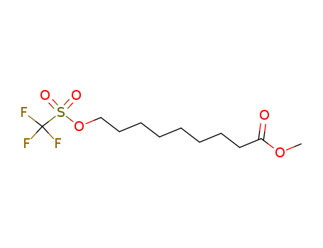 Molecular Structure of 115946-08-2 (Nonanoic acid, 9-[[(trifluoromethyl)sulfonyl]oxy]-, methyl ester)