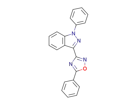 Molecular Structure of 96798-87-7 (1H-Indazole, 1-phenyl-3-(5-phenyl-1,2,4-oxadiazol-3-yl)-)