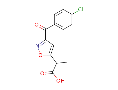 5-Isoxazoleacetic acid, 3-(4-chlorobenzoyl)-a-methyl-