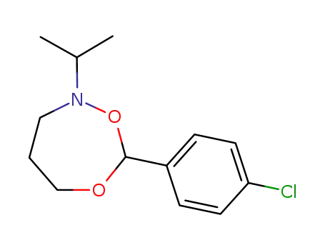 Molecular Structure of 138609-53-7 (1,6,2-Dioxazepine, 7-(4-chlorophenyl)tetrahydro-2-(1-methylethyl)-)